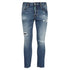 Dsquared2 Skater Jean Green Badge Blue Denim Pants S78LB0057 S30817 SKATER JEAN 470